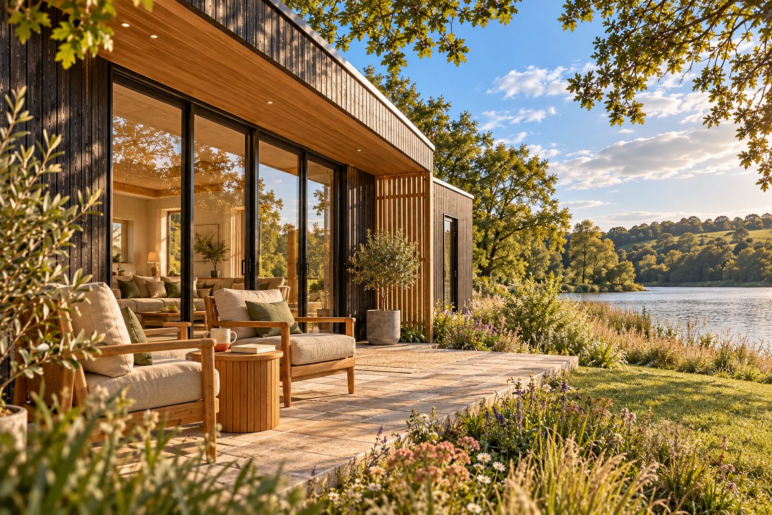 Exterior · lakeside lodge